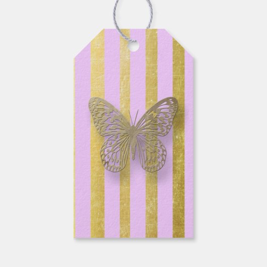 Dank u Paarse en gouden huwelijkscadeau Label Cadeaulabel (Achterkant)