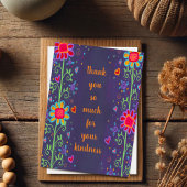Dank u Paarse Floral Kaart
