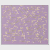 Dank u Paarse gouden huwelijksverjaardag gunst Cadeaupapier (Vlak)