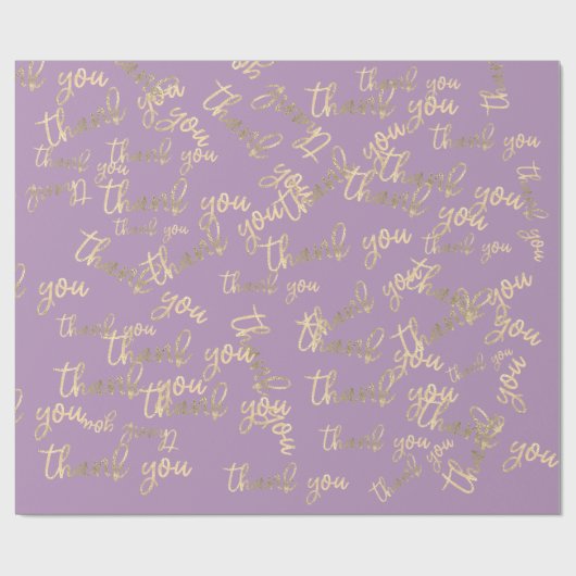 Dank u Paarse gouden huwelijksverjaardag gunst Cadeaupapier (Vlak)