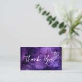 Dank u Paarse Night Sky Cosmic Galaxy Trendy Visitekaartje (Staand voorkant)