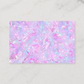 Dank u paarse opaal achtergrond visitekaartje (Achterkant)