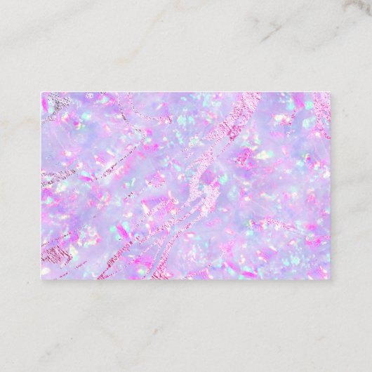 Dank u paarse opaal achtergrond visitekaartje (Achterkant)