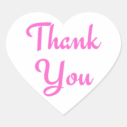 Dank u Paarse / roze hart Sticker - Label (Voorkant)
