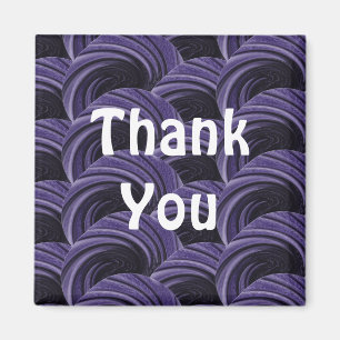 Dank u Paarse waardering van het zwarte cirkelpatr Magneet