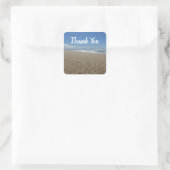 Dank u Pacific Ocean Coast Beach Waardering Vierkante Sticker (Tas)