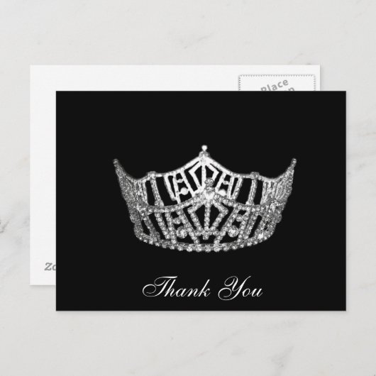 Dank u Pageant Crown Briefkaart (Voorkant / Achterkant)