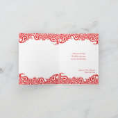 Dank U Paisleys Elegante Indiase Vouwkaart Bedankkaart (Binnen)