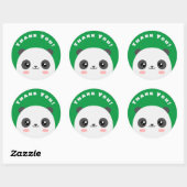 Dank u Panda Classic Ronde Sticker (Vel)
