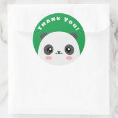 Dank u Panda Classic Ronde Sticker (Tas)
