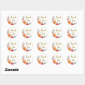 Dank U Papaver Bloemen Sticker (Vel)