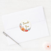 Dank U Papaver Bloemen Sticker (Envelop)