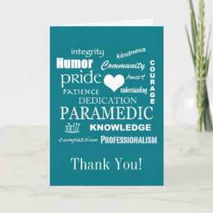 Dank u!/Paramedic/EMT Bedankkaart