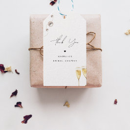 Dank u Parels Prosecco Champagne Vrijgezellenfeest Cadeaulabel