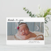 Dank u Pasgeboren Foto's Script Hartgeboorte Aankondiging (Staand voorkant)