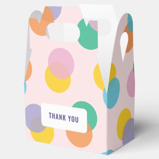 Dank u Pastel Confetti Bedankdoosjes (Geopend)