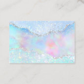 dank u , pastel faux glitter visitekaartje (Achterkant)