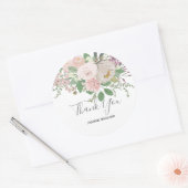 Dank u pastel floral custom ronde sticker (Envelop)