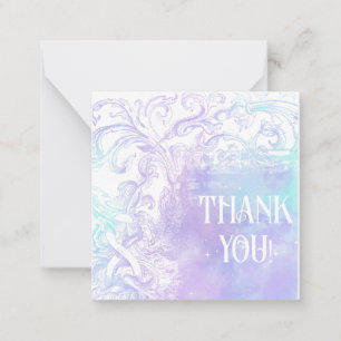 *~* DANK U Pastel kant AP62 Flat Note Kaart Notitiekaartje