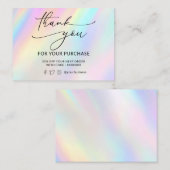 Dank u pastel kleuren visitekaartje (Voorkant / Achterkant)