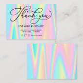 Dank u pastel kleuren visitekaartje (Voorkant / Achterkant)