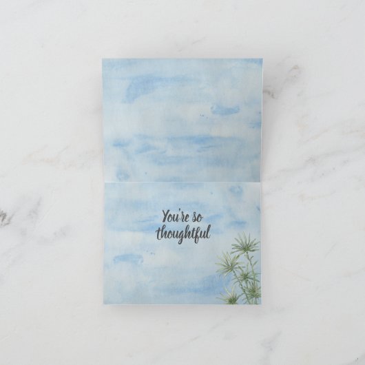 Dank u Pastel Tropical Koi Fish Pond Waterverf Bedankkaart (Binnen)