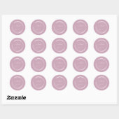 Dank U Pastel Witte Trouw Bruidsdouche Ronde Sticker (Vel)