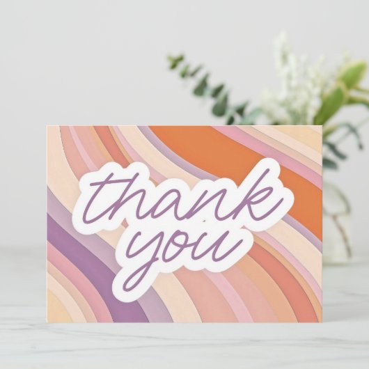 Dank u pastelgradiënt Kaart (Staand voorkant)