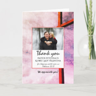 DANK U PASTOR Scripture PHOTO CARD Bedankkaart