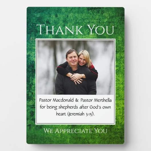 DANK U PASTOR Shepherd PHOTO Plaque Fotoplaat (voorkant)