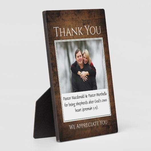 DANK U PASTOR Shepherd PHOTO Plaque Fotoplaat (Zijkant)