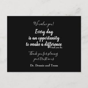 Dank U Patient Quote Zwart Wit Typografie Briefkaart