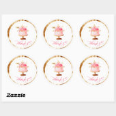 ★ Dank u Patisserie, Bakkerij, Taarten & snoep Ronde Sticker (Vel)