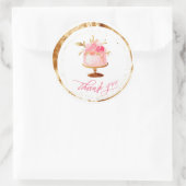 ★ Dank u Patisserie, Bakkerij, Taarten & snoep Ronde Sticker (Tas)