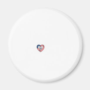 Dank U Patriottisch Hart Vintage Vector Ontwerp_1 Magneet