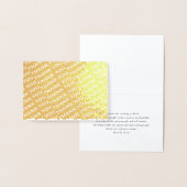 Dank u patroon eenvoudige minimale typografie gevo folie kaarten (Display)