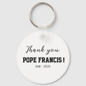 Dank u, Paus Franciscus! overleden Wind Chime Sleutelhanger (Achterkant)