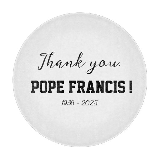 Dank u, Paus Franciscus! overleden Wind Chime Snijplank (Voorkant)