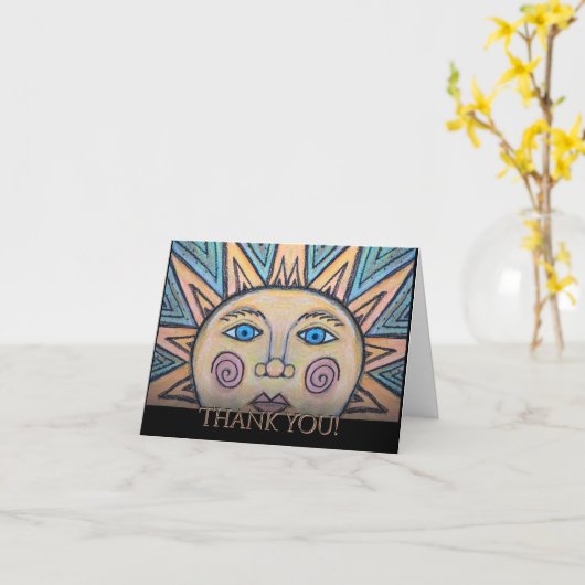 Dank u, Peace Sun Kaart (Gele Bloem)