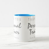 Dank u persoonlijke trainer tweekleurige koffiemok (Center)