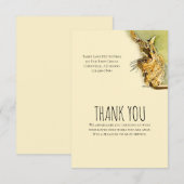 Dank u Pet Care Small Business Tabby Waterverf Notitiekaartje (Voorkant / Achterkant)