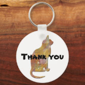 Dank u Pet Sitter Dierenvriend Patchwork Cat Sleutelhanger (Voorkant)