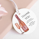 Dank u, Petals en Prosecco Vrijgezellenfeest Bedankjes Labels<br><div class="desc">"Viel de komende nieuwkomers op met deze elegante "Petals and Prosecco"-labels met het thema 'vrijgezellenfeest-gunsten'. Deze labels bevatten delicate florale illustraties en de woorden "Dank u voor het vieren met ons" in een modern scriptlettertype. De labels zijn perfect voor het vastmaken aan kleine giften of gunsten voor uw gasten van...</div>