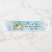 Dank U Piano Viool bloemenduiven Huwelijk Luxe Waterfles Etiket (Enkel label)