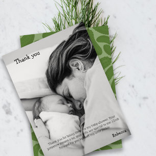 Dank u pickle baby shower bedankkaart