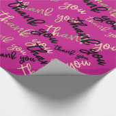 Dank u Pink Berry Gold Caligrafie Script Favor Cadeaupapier (Hoek)