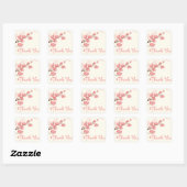 Dank u Pink Cherry Blossom Bloemen Stickers (Vel)