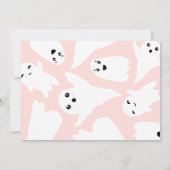 Dank u Pink Halloween ghosts baby shower Bedankkaart (Achterkant)