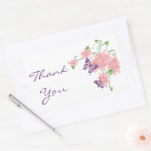 Dank u Pink Lilies Floral Butterfly Stickers (Envelop)