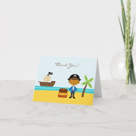 Dank u Pirate gevouwen Kaart (Voorkant)